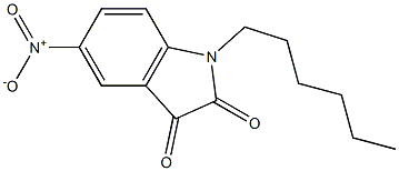 1-hexyl-5-nitro-2,3-dihydro-1H-indole-2,3-dione,,结构式