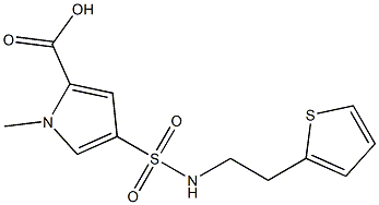 1-methyl-4-{[(2-thien-2-ylethyl)amino]sulfonyl}-1H-pyrrole-2-carboxylic acid Struktur