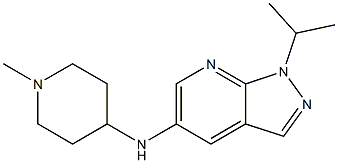  1-methyl-N-[1-(propan-2-yl)-1H-pyrazolo[3,4-b]pyridin-5-yl]piperidin-4-amine