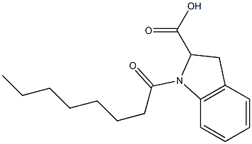 1-octanoyl-2,3-dihydro-1H-indole-2-carboxylic acid|