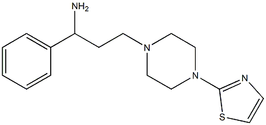 1-phenyl-3-[4-(1,3-thiazol-2-yl)piperazin-1-yl]propan-1-amine Structure