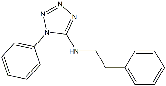 1-phenyl-N-(2-phenylethyl)-1H-1,2,3,4-tetrazol-5-amine Struktur
