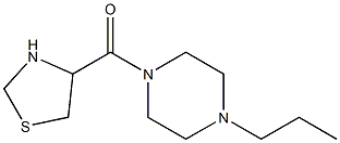 1-propyl-4-(1,3-thiazolidin-4-ylcarbonyl)piperazine Struktur