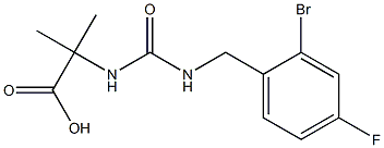 2-({[(2-bromo-4-fluorophenyl)methyl]carbamoyl}amino)-2-methylpropanoic acid|