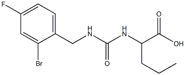 2-({[(2-bromo-4-fluorophenyl)methyl]carbamoyl}amino)pentanoic acid Struktur