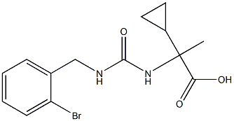 2-({[(2-bromophenyl)methyl]carbamoyl}amino)-2-cyclopropylpropanoic acid Structure