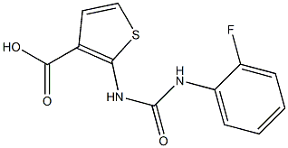 2-({[(2-fluorophenyl)amino]carbonyl}amino)thiophene-3-carboxylic acid 化学構造式