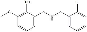 2-({[(2-fluorophenyl)methyl]amino}methyl)-6-methoxyphenol 化学構造式