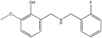 2-({[(2-fluorophenyl)methyl]amino}methyl)-6-methoxyphenol 结构式