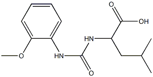 2-({[(2-methoxyphenyl)amino]carbonyl}amino)-4-methylpentanoic acid 化学構造式