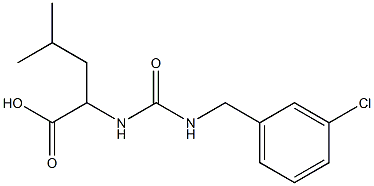 2-({[(3-chlorophenyl)methyl]carbamoyl}amino)-4-methylpentanoic acid 结构式