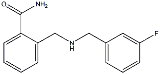 2-({[(3-fluorophenyl)methyl]amino}methyl)benzamide Struktur