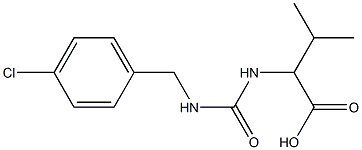 2-({[(4-chlorophenyl)methyl]carbamoyl}amino)-3-methylbutanoic acid 结构式