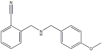 2-({[(4-methoxyphenyl)methyl]amino}methyl)benzonitrile Structure