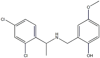 2-({[1-(2,4-dichlorophenyl)ethyl]amino}methyl)-4-methoxyphenol Structure