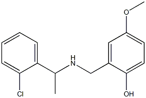 2-({[1-(2-chlorophenyl)ethyl]amino}methyl)-4-methoxyphenol Struktur