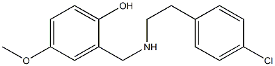 2-({[2-(4-chlorophenyl)ethyl]amino}methyl)-4-methoxyphenol 化学構造式