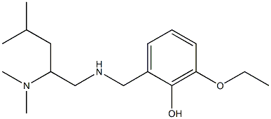 2-({[2-(dimethylamino)-4-methylpentyl]amino}methyl)-6-ethoxyphenol,,结构式