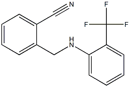 2-({[2-(trifluoromethyl)phenyl]amino}methyl)benzonitrile Structure