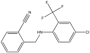 2-({[4-chloro-2-(trifluoromethyl)phenyl]amino}methyl)benzonitrile 化学構造式