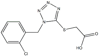 2-({1-[(2-chlorophenyl)methyl]-1H-1,2,3,4-tetrazol-5-yl}sulfanyl)acetic acid 结构式