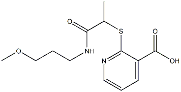  2-({1-[(3-methoxypropyl)carbamoyl]ethyl}sulfanyl)pyridine-3-carboxylic acid