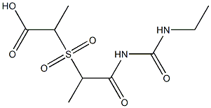 2-({1-[(ethylcarbamoyl)amino]-1-oxopropane-2-}sulfonyl)propanoic acid Structure