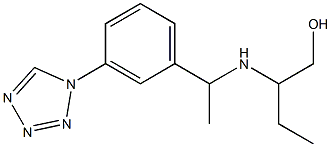 2-({1-[3-(1H-1,2,3,4-tetrazol-1-yl)phenyl]ethyl}amino)butan-1-ol Struktur