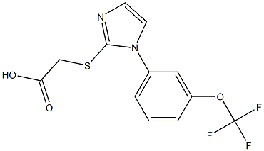  2-({1-[3-(trifluoromethoxy)phenyl]-1H-imidazol-2-yl}sulfanyl)acetic acid