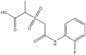 2-({2-[(2-fluorophenyl)amino]-2-oxoethyl}sulfonyl)propanoic acid,,结构式