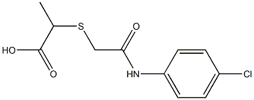 2-({2-[(4-chlorophenyl)amino]-2-oxoethyl}thio)propanoic acid 结构式