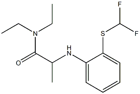 2-({2-[(difluoromethyl)sulfanyl]phenyl}amino)-N,N-diethylpropanamide Structure