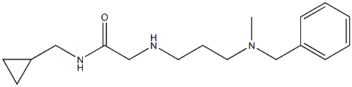 2-({3-[benzyl(methyl)amino]propyl}amino)-N-(cyclopropylmethyl)acetamide Struktur