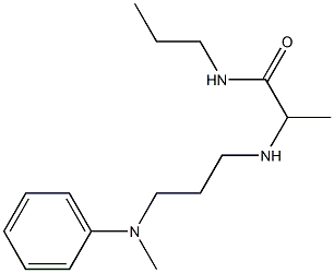2-({3-[methyl(phenyl)amino]propyl}amino)-N-propylpropanamide,,结构式