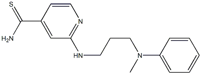 2-({3-[methyl(phenyl)amino]propyl}amino)pyridine-4-carbothioamide,,结构式