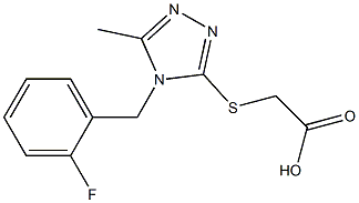 2-({4-[(2-fluorophenyl)methyl]-5-methyl-4H-1,2,4-triazol-3-yl}sulfanyl)acetic acid 化学構造式