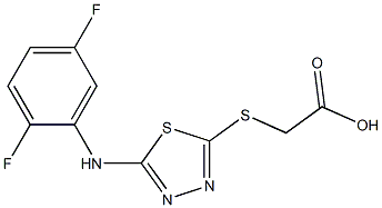 2-({5-[(2,5-difluorophenyl)amino]-1,3,4-thiadiazol-2-yl}sulfanyl)acetic acid