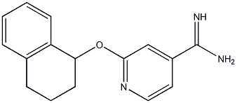 2-(1,2,3,4-tetrahydronaphthalen-1-yloxy)pyridine-4-carboximidamide,,结构式