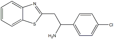 2-(1,3-benzothiazol-2-yl)-1-(4-chlorophenyl)ethan-1-amine,,结构式