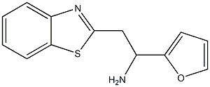 2-(1,3-benzothiazol-2-yl)-1-(furan-2-yl)ethan-1-amine 化学構造式