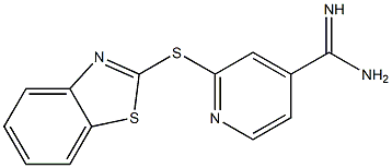 2-(1,3-benzothiazol-2-ylsulfanyl)pyridine-4-carboximidamide Struktur