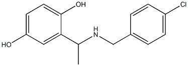 2-(1-{[(4-chlorophenyl)methyl]amino}ethyl)benzene-1,4-diol Struktur