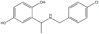 2-(1-{[(4-chlorophenyl)methyl]amino}ethyl)benzene-1,4-diol 结构式