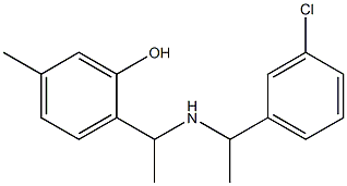 2-(1-{[1-(3-chlorophenyl)ethyl]amino}ethyl)-5-methylphenol|