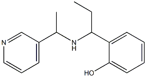 2-(1-{[1-(pyridin-3-yl)ethyl]amino}propyl)phenol Struktur