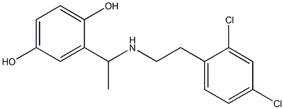 2-(1-{[2-(2,4-dichlorophenyl)ethyl]amino}ethyl)benzene-1,4-diol 化学構造式
