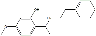 2-(1-{[2-(cyclohex-1-en-1-yl)ethyl]amino}ethyl)-5-methoxyphenol Structure