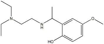 2-(1-{[2-(diethylamino)ethyl]amino}ethyl)-4-methoxyphenol,,结构式