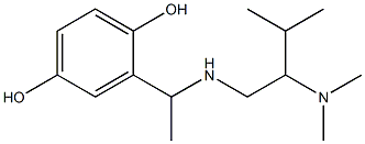 2-(1-{[2-(dimethylamino)-3-methylbutyl]amino}ethyl)benzene-1,4-diol 化学構造式
