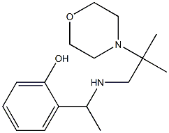 2-(1-{[2-methyl-2-(morpholin-4-yl)propyl]amino}ethyl)phenol,,结构式